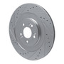 DFC Brake Rotor - Drilled and Slotted - Silver 631-10004L