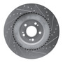 DFC Brake Rotor - Drilled and Slotted - Silver 631-10004L