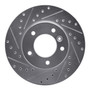 DFC Brake Rotor - Drilled and Slotted - Silver 631-20006L