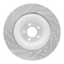 DFC Brake Rotor - Drilled and Slotted - Silver 631-20027R