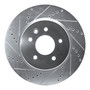 DFC Brake Rotor - Drilled and Slotted - Silver 631-20017L