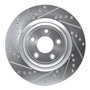 DFC Brake Rotor - Drilled and Slotted - Silver 631-20028L