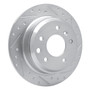 DFC Brake Rotor - Drilled and Slotted - Silver 631-20007R