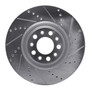 DFC Brake Rotor - Drilled and Slotted - Silver 631-16012R
