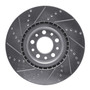 DFC Brake Rotor - Drilled and Slotted - Silver 631-16012R