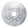 DFC Brake Rotor - Drilled and Slotted - Silver 631-10006L