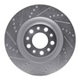 DFC Brake Rotor - Drilled and Slotted - Silver 631-16013L