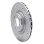 DFC Brake Rotor - Drilled and Slotted - Silver 631-16013L