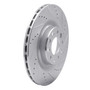 DFC Brake Rotor - Drilled and Slotted - Silver 631-16013R