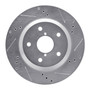 DFC Brake Rotor - Drilled and Slotted - Silver 631-13046R