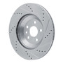 DFC Brake Rotor - Drilled and Slotted - Silver 631-11035L