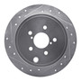 DFC Brake Rotor - Drilled and Slotted - Silver 631-13021L