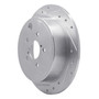 DFC Brake Rotor - Drilled and Slotted - Silver 631-13021L
