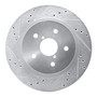 DFC Brake Rotor - Drilled and Slotted - Silver 631-13028L