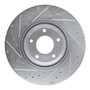 DFC Brake Rotor - Drilled and Slotted - Silver 631-20011R