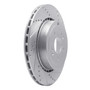 DFC Brake Rotor - Drilled and Slotted - Silver 631-21039R