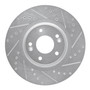 DFC Brake Rotor - Drilled and Slotted - Silver 631-21031R