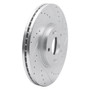DFC Brake Rotor - Drilled and Slotted - Silver 631-21031R