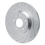 DFC Brake Rotor - Drilled and Slotted - Silver 631-21051L