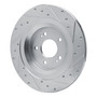 DFC Brake Rotor - Drilled and Slotted - Silver 631-21051L