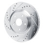 DFC Brake Rotor - Drilled and Slotted - Silver 631-13049L