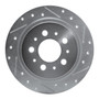 DFC Brake Rotor - Drilled and Slotted - Silver 631-27021R