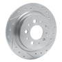 DFC Brake Rotor - Drilled and Slotted - Silver 631-27021R