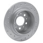 DFC Brake Rotor - Drilled and Slotted - Silver 631-27021R
