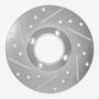 DFC Brake Rotor - Drilled and Slotted - Silver 631-13030L