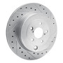 DFC Brake Rotor - Drilled and Slotted - Silver 631-13040R
