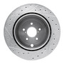 DFC Brake Rotor - Drilled and Slotted - Silver 631-13040R