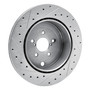 DFC Brake Rotor - Drilled and Slotted - Silver 631-13040R