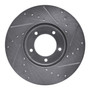 DFC Brake Rotor - Drilled and Slotted - Silver 631-20001L