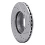 DFC Brake Rotor - Drilled and Slotted - Silver 631-20001L