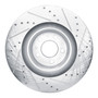 DFC Brake Rotor - Drilled and Slotted - Silver 631-26007L