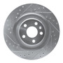 DFC Brake Rotor - Drilled and Slotted - Silver 631-27054L