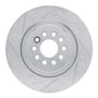 DFC Brake Rotor - Drilled and Slotted - Silver 631-20015L