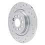 DFC Brake Rotor - Drilled and Slotted - Silver 631-20015L