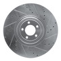 DFC Brake Rotor - Drilled and Slotted - Silver 631-20026R