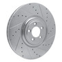 DFC Brake Rotor - Drilled and Slotted - Silver 631-20026R