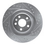 DFC Brake Rotor - Drilled and Slotted - Silver 631-27054R