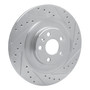 DFC Brake Rotor - Drilled and Slotted - Silver 631-27054R