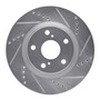 DFC Brake Rotor - Drilled and Slotted - Silver 631-27054R