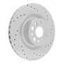 DFC Brake Rotor - Drilled and Slotted - Silver 631-26009R