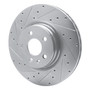 DFC Brake Rotor - Drilled and Slotted - Silver 631-26001L