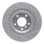 DFC Brake Rotor - Drilled and Slotted - Silver 631-31088L