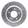 DFC Brake Rotor - Drilled and Slotted - Silver 631-21014R
