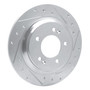 DFC Brake Rotor - Drilled and Slotted - Silver 631-21014R