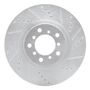 DFC Brake Rotor - Drilled and Slotted - Silver 631-31054D