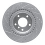 DFC Brake Rotor - Drilled and Slotted - Silver 631-31088R
